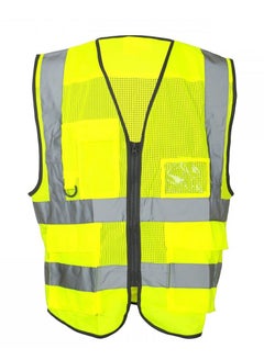 اشتري Reflective Multi Pocket Vest Hi Vis Yellow في الامارات