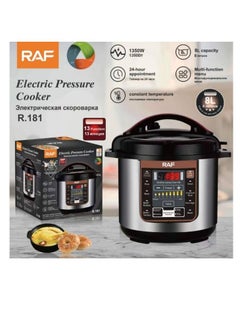 Buy Electric pressure cooker for food, stainless steel, 8 liters - R.181 - 1350 watts in Egypt