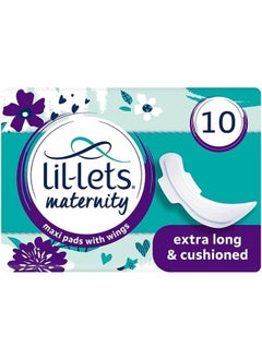 Buy Lil-Lets Maternity Maxi Sanitory Pads With Wings - Perfect for 0-3 Weeks Post Birth - Wide Shaped Back - Super Soft - Extra Long and Cushioned - Skin Friendly - Leak Protection - 10 units in UAE