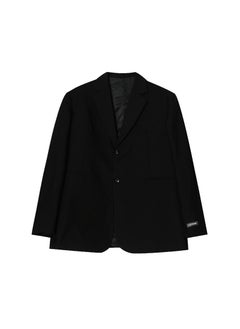 Buy Mens Casual Blazer Vintage Oversized Korean Style Black in Saudi Arabia