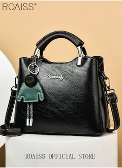 Buy Retro Elegant Handbag Advanced Leather Unique Chic All-match Large Capacity One Shoulder/Crossbody Messenger Bag for Women/Mother/Girl Friend Gift in Saudi Arabia