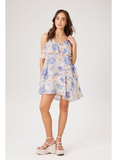 Buy Floral Tiered Flounce Mini Dress in Egypt
