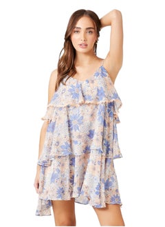 Buy Floral Tiered Flounce Mini Dress in Egypt