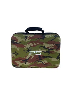 Buy Travel Handbag For PS5 Console Shockproof Shoulder Bag Green Army in UAE