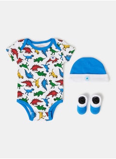 Buy Baby Boys Dino Print Onesie Set in UAE