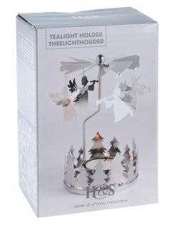 اشتري Homesmiths Christmas Tealight Holder Carousel Silve في الامارات