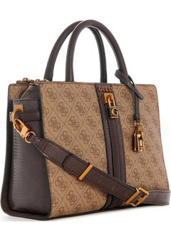 Buy GUESS Ginevra Logo Elite Society Satchel for Women Latte logo SB867506 in UAE