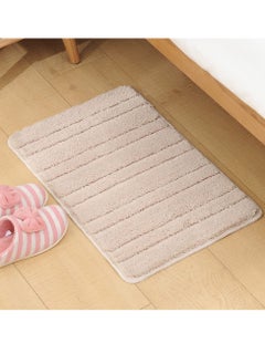 اشتري TYCOM Bathroom Rugs Bath Mat, 50x80cm, Non-Slip Fluffy Soft Plush Microfiber Shower Carpet Rug, Machine Washable Quick Dry Ultra Bath Mats for Tub, Bathroom and Shower - B&S Beige في الامارات