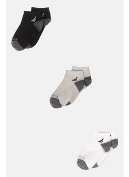 اشتري Toddler Boy 3 Pair Graphic Print Ankle Socks, Black Combo في الامارات