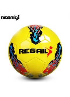 Buy Football Official Match Size 5 PU Leather Star Shape - High Quality Soccer Practice Training Ball - Professional Bola Sepak Sport Competition in UAE