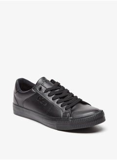 Buy Men's Monotone Low Ankle Sneakers with Lace-Up Closure in Saudi Arabia