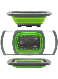 Buy Kitchen Collapsible Colander Strainer and Colanders Colanders & Food Strainers for Kitchen (Green) in UAE