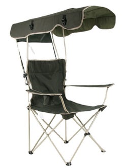 اشتري Universal Camping Chair, Outdoor Chair Foldable, Lightweight Folding Chair, Suitable For Fishing, Beach, Camping, With Sunshade في السعودية