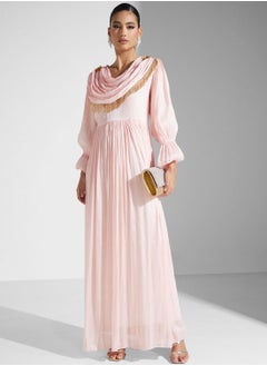 Buy Pleated Zip Detail Dress in Saudi Arabia