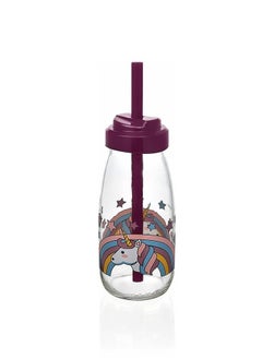 اشتري Aqua Milk Bottle With Straw 250 ML في مصر