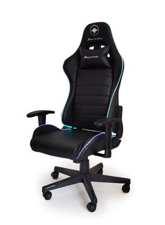 Buy Heavy Duty Steel High-Back Racing Style With Pu Leather Bucket Seat Headrest, Lumbar Support, Steel 13-Star Base ,Compatible With E-Sports Chair RGB LED Light  with remote contrl in UAE