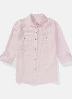 اشتري AE Long-Sleeve Button-Up Shirt في السعودية