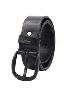 Buy Soya TB Men's Genuine Leather Black Belt With Black Pin Buckle in UAE