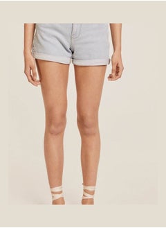 اشتري Essential Sustainable Wash Denim Shorts في الامارات