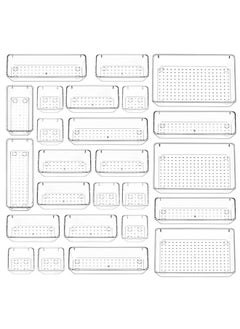 Buy 25 Pcs Clear Plastic Drawer Organizers Set in Saudi Arabia