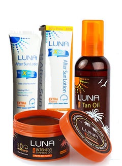 Buy Luna group tanning gel and oil and after sun moisturizing lotion in Saudi Arabia