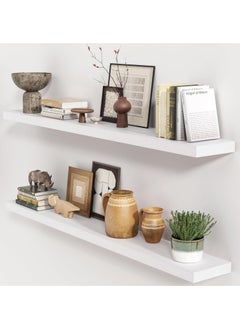 اشتري Floating Shelves,Wall Mounted Shelf with Invisible Brackets,Wall Decor Display Shelves Storage Unit for Living Room,Bedroom,Kitchen في الامارات