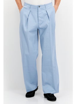 اشتري Men Regular Fit Plain Chino Pant, Blue في الامارات