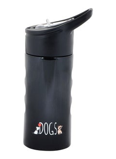 اشتري بيج ديزاين زجاجة ماء بتصميم كلاب معزولة 500 مل لون أسود في الامارات