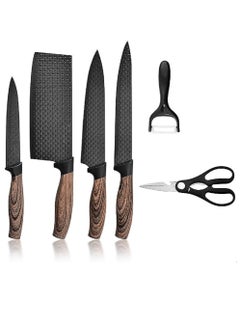 اشتري Knife set pattern Set Chef Knife Block Cutting Sets Black Professional Kitchen Knife Set في مصر