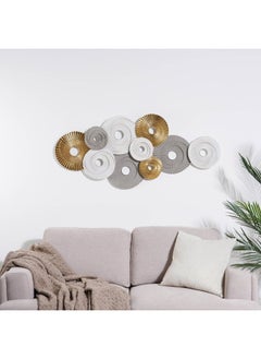 اشتري Clover Metal Wall Decor 121x5.5x55cm - White في الامارات