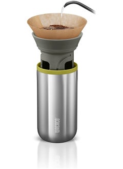 Buy Cuppamoka Coffee Pot, Portable Drip Coffee Maker, Filter American Coffee Machine with 10 Cone Paper Filters, Manually Operated, Stainless Steel Coffee Brewer, 10 fl oz in UAE