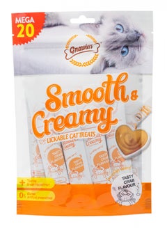 Buy Gnawlers, Smooth & Creamy Lickable Cat Treats - 20pcs x 15g in 1 bag - Crab Flavour, in UAE