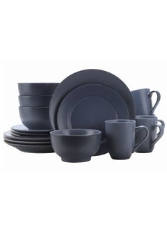 Buy CHIC 16-Pieces Stoneware Dinnerware Set, Dinner Set, Kitchen Dinnerware Ceramic Crockery Set, Dinner Service Set for 4, Include 26cm Dinner Plate, 21.5cm Plate, Cereal Bowl and Mug in UAE