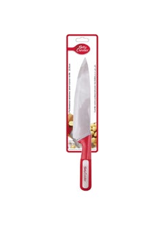 Buy High-Quality Stainless Steel Chef Knife with Thermoplastic Rubber Handle Silver and Red 31.5 x 17 x 41 cm BC4094 in Saudi Arabia