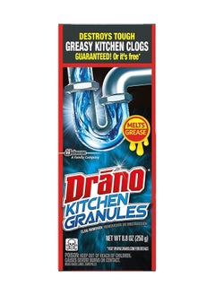 اشتري Drano Kitchen Granules Drain Clog Remover and Cleaner, Unclogs blockage from Grease or Cooking Oil, 8.8 oz في الامارات