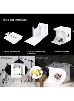 اشتري PULUZ Mini Folding Lightbox Photography Photo Studio LEDs Panel Light Soft Box Photo Background Kit في الامارات