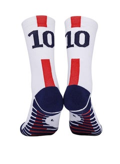 اشتري M MIAOYAN football star Messi Ronaldo Mbappe Neymar same football socks men and women adult non-slip socks towel bottom mid-tube socks sports socks في السعودية