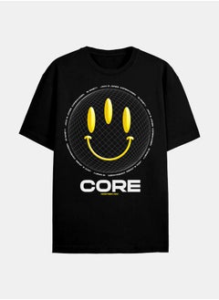 Buy Core Emoji Graphic Print Crew Neck T-Shirt in Saudi Arabia