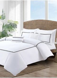 Buy Hotel Trellis Duvet Set 100% Cotton Double 5 Piece in Saudi Arabia