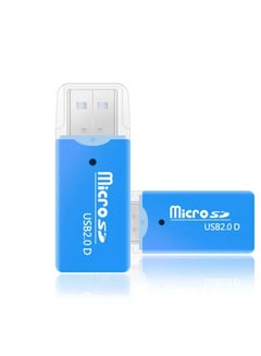 Buy USB 2.0 MICRO SD HIGH SPEED MINI EXTERNAL TF MEMORY CARD READER ADAPTER Light Blue in Saudi Arabia