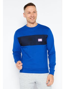 Buy Men Sportswear Fit Training Sweatshirt, Blue in UAE