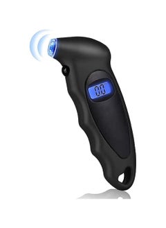 اشتري Digital Tire Pressure Gauge 100 PSI 4 Settings Tire Gauge For Car Truck Motorcycle Bicycle With Backlit LCD And Non-Slip Grip في الامارات