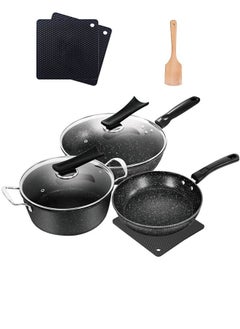 Buy 8 Pieces Cookware Set Nonstick Pots and Pans Set in Saudi Arabia