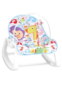 Buy Baby Bouncer and Rocker Chair with Soothing Vibrations, Multi-Position Recline, 3 Point Safety Belt & Removable Baby Toys, Portable Baby Rocker Bouncer for 0 to 2 years Boys Girls in Saudi Arabia