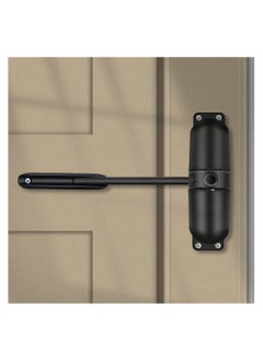 اشتري Safety Spring Door Closers, Adjustable Closing Door Hinge, Automatic Quiet Gate Closer Easy to Install, Automatic Stopper Fire Rated, to Convert Hinged Doors to Self Closing Doors (Black) في الامارات