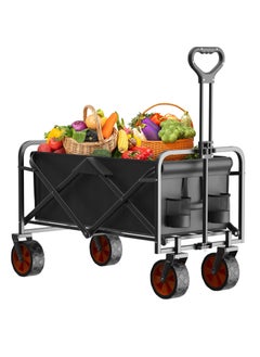 Buy Camping Trolley, Collapsible Folding Wagon, Heavy Duty Utility Beach Wagon Cart, Outdoor Camping Wagon, Garden cart Collapsible Folding Wagon Portable Beach Wagon Utility Shopping Cart in UAE