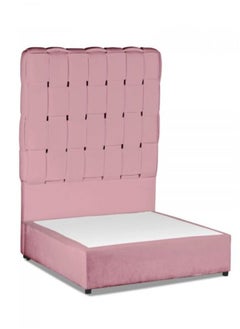 Buy Nara | Velvet Bed Frame - Light Pink in Saudi Arabia