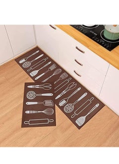 اشتري Kitchen Rugs 2 Pcs Set,Kitchen Floor Mat Set,Non-Slip Kitchen Mat and Rugs for Kitchen/Floor Home/Office/Sink/Laundry(40 * 60+40 * 120cm) في الامارات