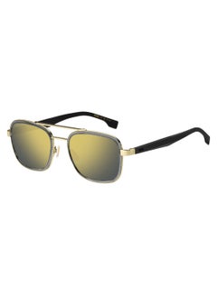 Buy Men's Uv Protection Square Shape Carbon Fiber Sunglasses Boss 1486/S Gold 45 - Lens Size: 45 Mm - Gold Grey in Saudi Arabia