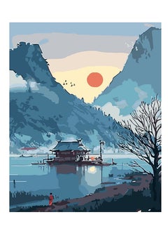 اشتري Japanese Landscape Paint by Numbers for Adults Lake Themed Wall Art for Home Decor (Unframed) في الامارات